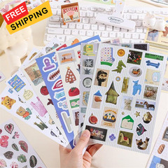 Girl’s Korean Sticker Book, Food and Daily Life Theme – 1300+ Cute Light Pink