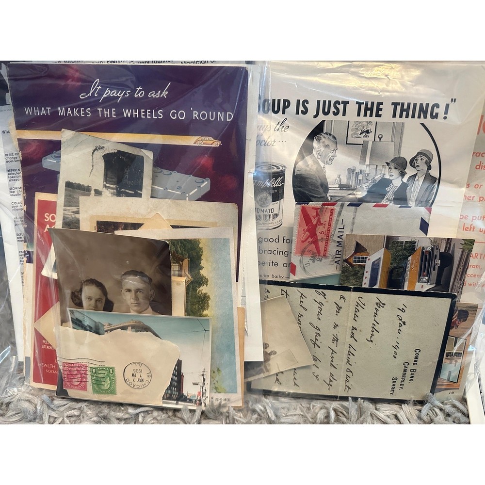 Vintage Ephemera: 1lb Mystery Bags for Paper Collage, Junk Journal, Scrapbooking