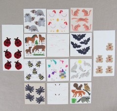 Lot of Vintage 80s 90s Sandylion Collectible Fuzzy Stickers Rare Animals