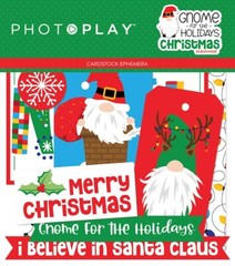 PhotoPlay Paper GNOME for CHRISTMAS Cardstock Ephemera Die Cuts 26 pcs