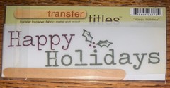 My Minds Eye BOHEMIA RUB ON TRANSFER TITLE “Happy Holidays “ SCRAPBOOK CRAFT Boy