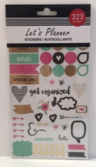 New! Planner Stickers Hearts & Stars Theme Sticker Book Of 323 pcs + Deco Tape