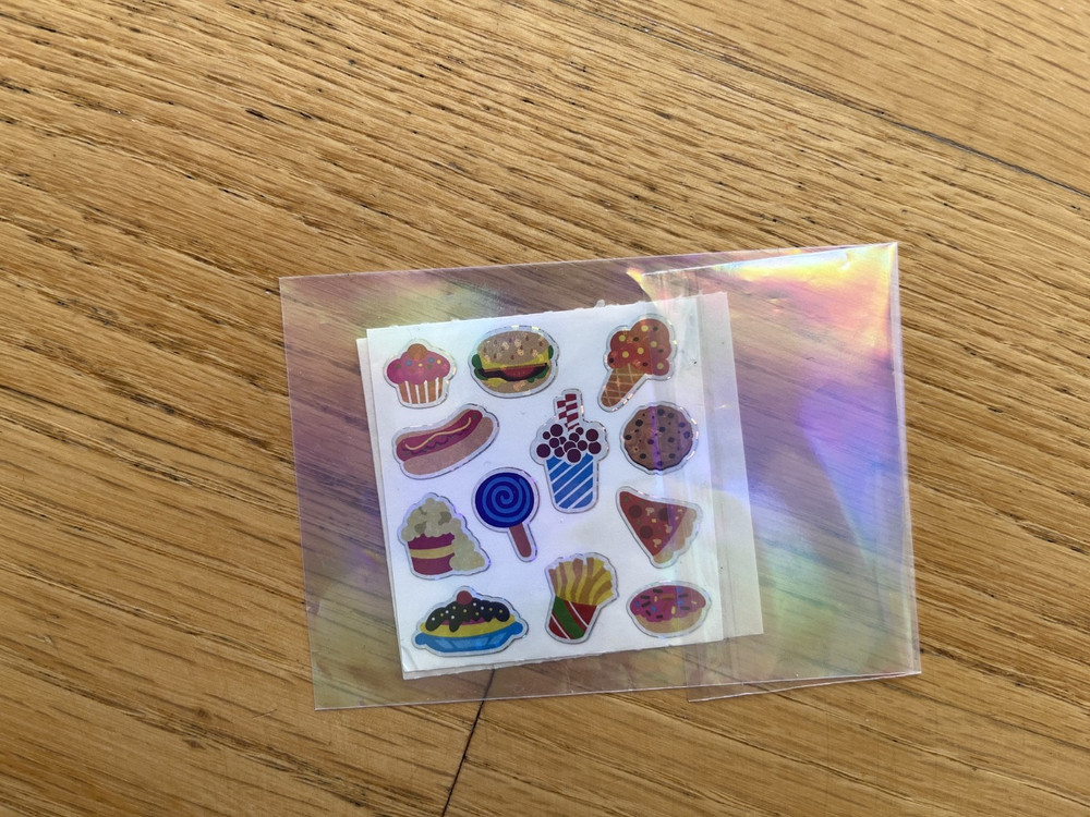 Vintage 80’s Sandylion Foil Party Food Stickers Full Module