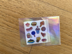 Vintage 80’s Sandylion Foil Party Food Stickers Full Module