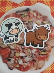 Lot of 4 Multicolor Cow Stickers Decals, Farm Animals Scrapbooking Set