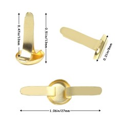 500 PCS 0.47×0.3 Inch Mini Paper Fastener Brad Split Pin Scrapbook Craft