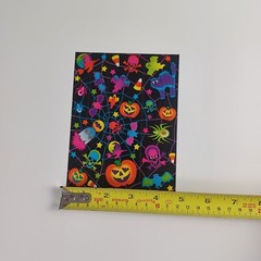 Vintage Lisa Frank Sticker Sheet S129 -Halloween -Pumpkins -HTF Rare 80s Unused