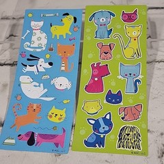 American Greetings Stickers Cartoon Animals Pets Cats Dogs Lot Of 4 Full Sheets