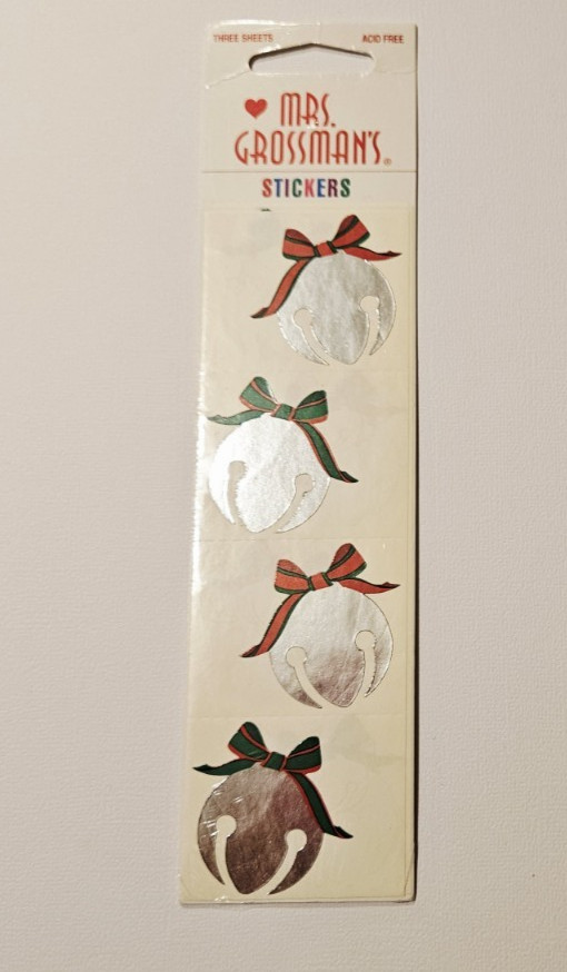 Mrs. Grossman’s Stickers Lot of 3 Strips New Package ~Jingle Bells~ HTF RARE