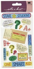 SCHOOL Star Student Honor Roll Report Card Smart Great Class Sticko Stickers