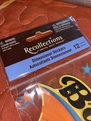 Recollections Baseball Title Bat Ball Hat All Star Home Run 3D Players Stickers