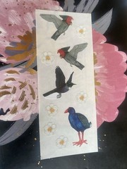 Vintage Creative Memories Birds & Florals Sticker Strip 2×5 Inches