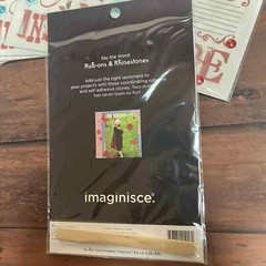 imaginisce Create Happiness Rub Ons and Rhinestone Embellishment 18 packs