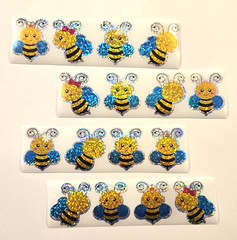 16 Cute Bee Stickers/Sparkly Bee Stickers/Summer Stickers/ Holographic Stickers