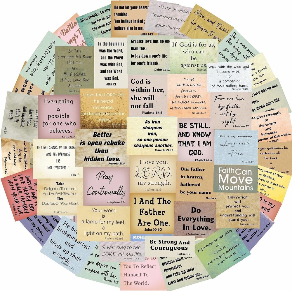 300pcs Vintage Bible Verse Stickers, Quote Bible Stickers for Journaling, Christ