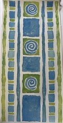 BLUE/GREEN SWIRLS Stickers (12pc)Karen Foster•Border •Squares•Summe•Card Making•