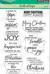 New Penny Black Rubber Stamp set CHRISTMAS HOLIDAYS THRILL OF HOPE free USA ship