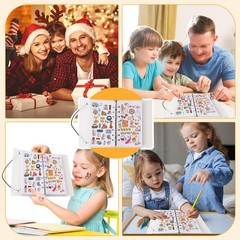 Reusable Sticker Book 100 Sheets Sticker Collecting Album with Tweezer & Spat…