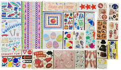 Vintage 90s Frances Meyer Scrapbook Stickers Police Easter Ballet Sea -27 sheets