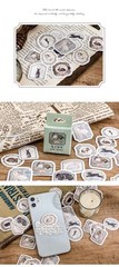 46pcs Bunny Sticker Pack, Cute Bunny Label, Die Cut Rabbit Decal, Mini Forest