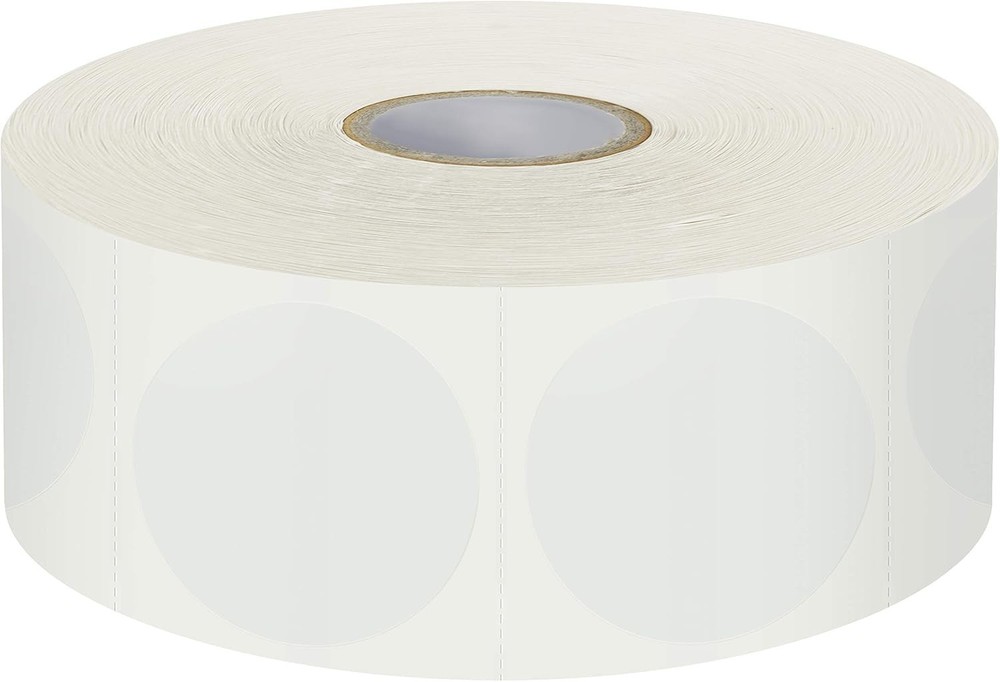 1500 PCS 1.5″ round Clear Transparent Wafer Seal Sticker Labels Roll