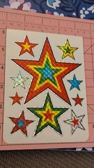 Vintage Stickers BJ Decal Specialties Super Stickers Prism Rainbow Stars 1 Sheet