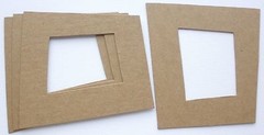 {4} *RETRO FRAME – Asymmetrical Picture Chipboard Die Cuts – 4 1/8″ x 4 1/2″