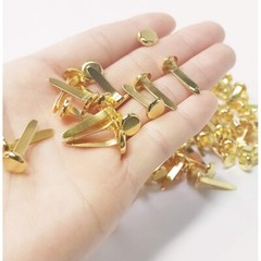 100 Pcs Mini Brass Paper Fasteners Brads Scrapbooking Crafts DIY Projects New