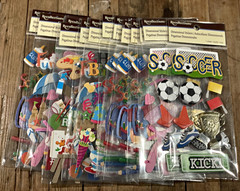 Recollections Dimensional Stickers Lot of 7 Sports Birthday Beach Art
