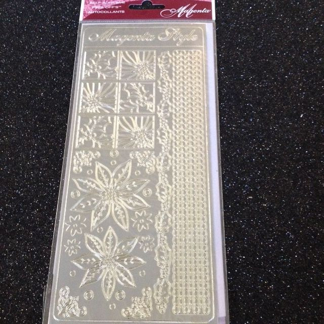 MAGENTA STYLE Stars Christmas STARS BORDERS Peel Off Sticker HOLIDAYS SILVER