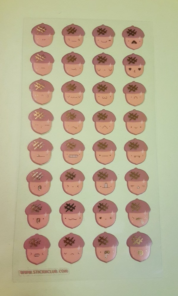 Stickii club kawaii acorns sticker sheet