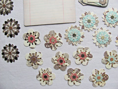 Handmade Flowers Embellishments Paper Pieces 60 Scrapbooking Junk Journals Cards