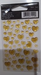 Cloud9 Designs of 65 Gold Heart Rain Drops-Self Adhesive Accents
