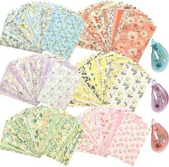 102 Unique Textured Scrapbook Papers & Mesh Fabric Sheets(17 Designs × 6 Colors