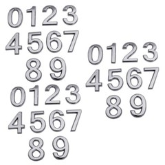 10 Pcs Number 0-9 Self Adhesive Stickers Plastic Stickers with Metal Plating