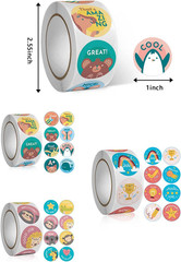 3000 PCS Reward Stickers for Teachers Cartoon Animals Stickers Fun Stickers