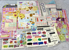 HUGE lot of vintage stickers and embellishments – Over 4 Pounds, Multiple Themes