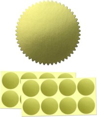 200 Pack, Gold Foil Seal Stickers for Certificates – 2″ Diameter