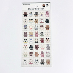Kawaii Animal Sticker Set (2 Sheets) – Japanese Stationery for Journaling