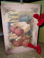 Cute Vintage Strawberry Junk Journal Scrapbook USA Seller