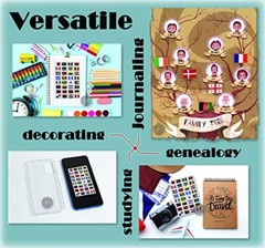 192 Pcs World Flags Stickers World Map Passport Stickers for Planner Journal