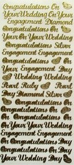 CONGRATULATIONS PEEL OFF STICKERS Wedding Anniversay Pearl Ruby Diamond Pearl