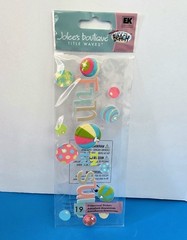 FREE SHIP! Jolee’s FUN IN THE SUN Scrapbook Dimensional Stickers TRAVEL VACATION