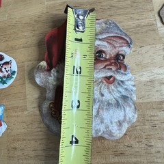 VTG Christmas Seals Presto Stick Self Adhesive Lot Santa Die Cut Set Read