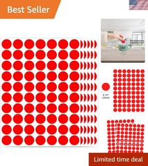 1400 PCS Red Circle Dot Stickers 3/4″ Round Color Coding Label Stickers Red