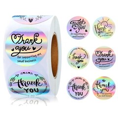 Thank You Stickers – Self Adhesive 500 Label Roll – One Stop Shop