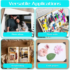 600 Pcs Photo Corner Stickers,Black Scrapbook Photo Corners, Photos Corners Self