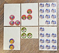 Vintage 80s TREND Scratch & Sniff Sticker Lot of 32 Thanksgiving Cat Mouse Dog