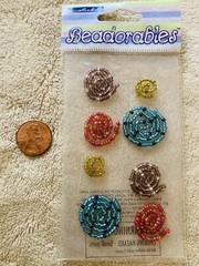 1x BEADORABLES FESTIVE SWIRL Beaded Scrapbooking Embellishments Decorative
