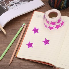 500pcs Star Stickers 1 Inch Self-Adhesive Stickers Label for Shop Home, Rose Red